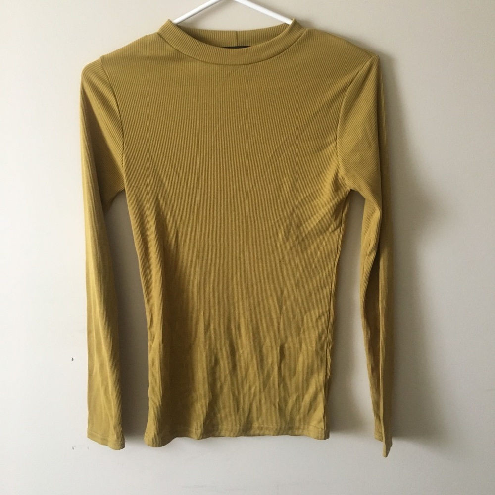 Chuu (Korean) mustard long-sleeve top